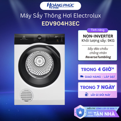 Máy Sấy Thông Hơi Electrolux UltimateCare 300 9 Kg EDV904H3EC  {TOÀN QUỐC}