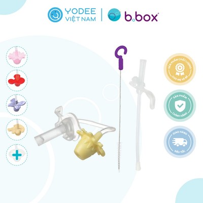b.box Bộ ống hút thay thế và dụng cụ vệ sinh tiện dụng cho bình nước 360 độ