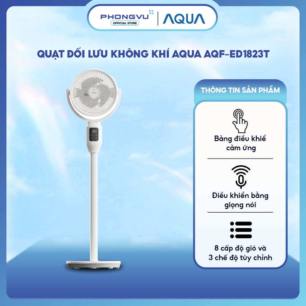 Quạt đối lưu không khí Aqua AQF-ED1823T(W) - Bảo hành 12 tháng