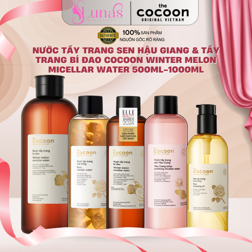 Sữa Rửa Mặt,Gel Rữa Mặt Cocoon Giúp Da Sạch Sâu Mịn Màng Cocoon Original Việt Nam140ml/310ml