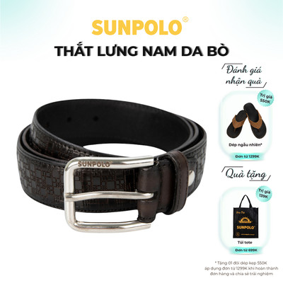  Dây nịt nam (Thắt lưng) da bò SUNPOLO BSMK45- 3 Phiên bản màu