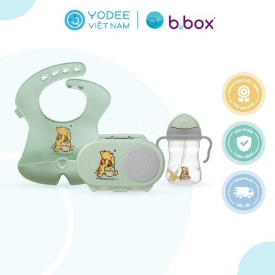 b.box Set hộp cơm trưa/đồ ăn vặt và bình nước phiên bản Winnie the Pooh cho bé