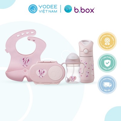 b.box Set hộp cơm trưa/đồ ăn vặt và bình nước phiên bản Minnie Soft cho bé