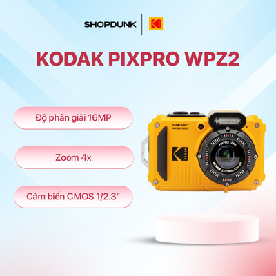 Máy Ảnh Compact PACK Kodak Pixpro WPZ2 | Chống Nước Chống Va Đập | Bảo Hành Chính Hãng