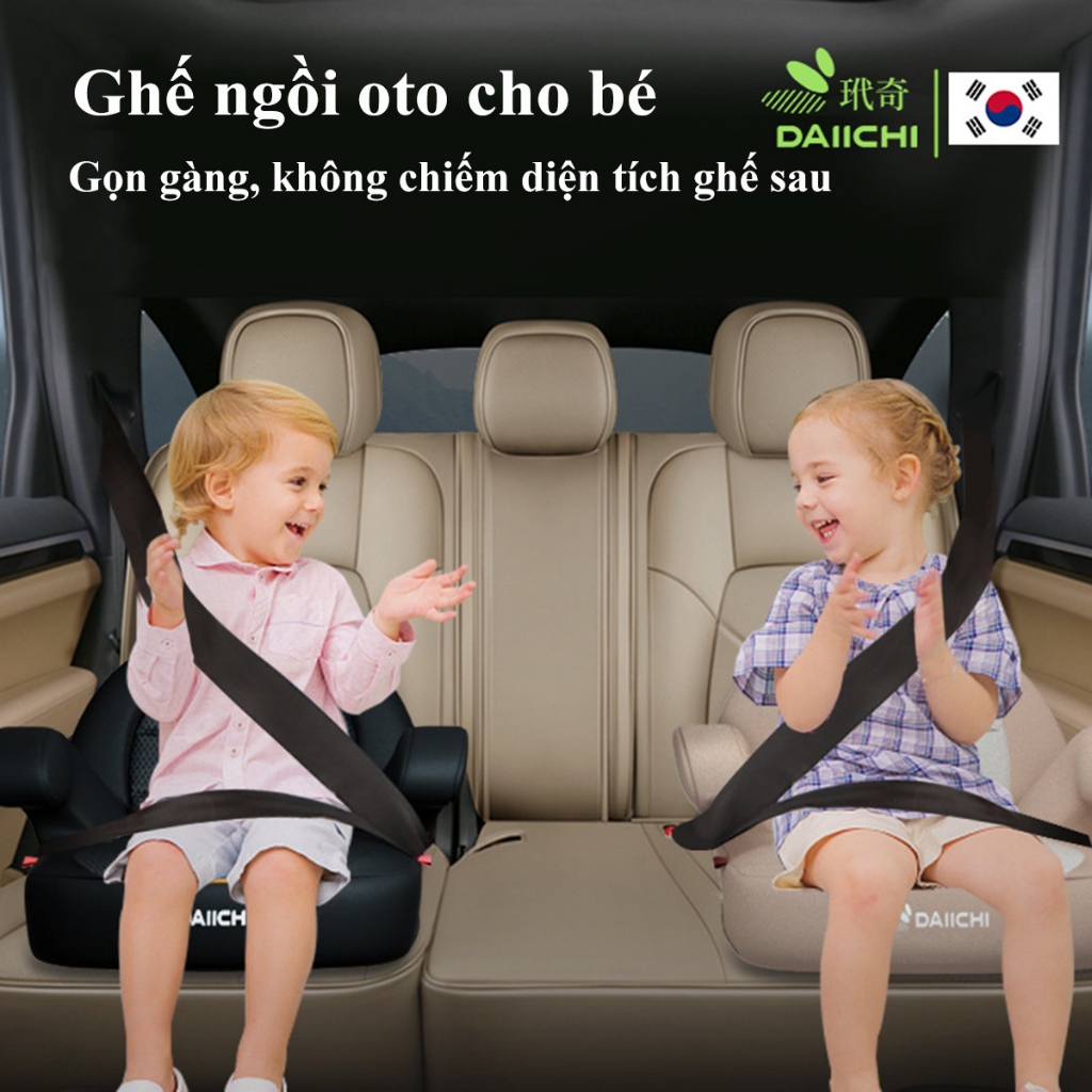 Ghế ngồi oto cho bé từ 3-12 tuổi DAIICHI , đệm ghế nâng cao cho bé ngồi xe hơi đảm bảo an toàn, ghế 
