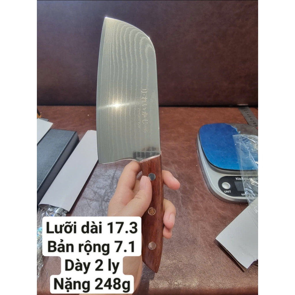 dao bếp damascus sumo santoku