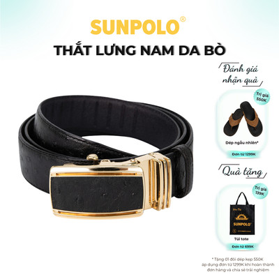  Thắt Lưng Nam Da Bò Khóa Tự Động SUNPOLO - BSAL38