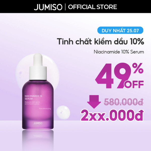 [Niacinamide 10%] Tinh chất hỗ trợ kiềm dầu, thu nhỏ lỗ chân lông, dưỡng sáng JUMISO Niacinamide 10%