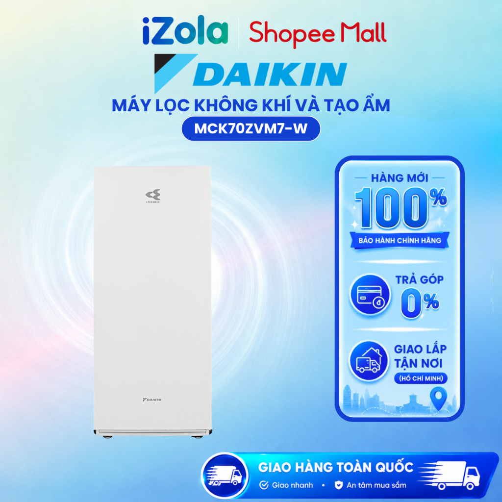 MCK70ZVM7-W - Máy lọc không khí và tạo ẩm Daikin MCK70ZVM7-W (48m²) - Hàng chính hãng