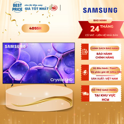 75U8500F Smart Tivi Samsung – 75 Inch Crystal UHD 4K, BXL Crystal 4K, Thiết Kế Kim Loại Sang Trọng