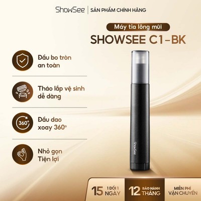 Máy Tỉa Lông Mũi ShowSee C1-BK - Tông Đơ Cắt Lông Mũi - Hàng Chính Hãng - Bảo Hành 6 Tháng
