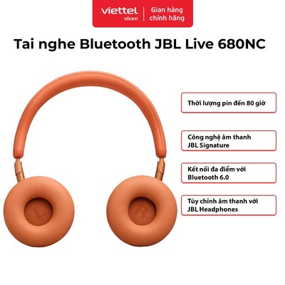 Tai nghe Bluetooth JBL Live 680NC | Âm Thanh JBL Signature | Sử Dụng Đến 80h | Bluetooth 6.0