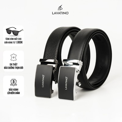 Thắt Lưng Nam Da Bò Thật,Thiết Kế Khóa Tự Động Hiện Đại, Bảo Hành Chính Hãng Lavatino - MTE01