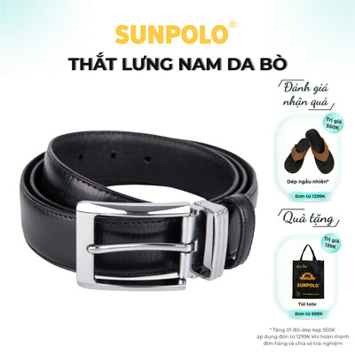  Dây Nịt Nam Da Bò Khóa Kim Cao Cấp SUNPOLO - BSMK36