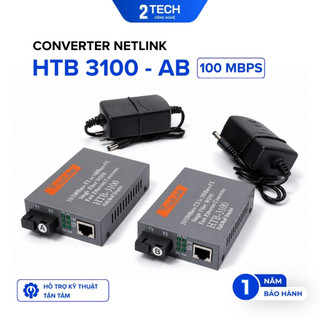 [TẶNG DÂY QUANG] Converter quang NetLink HTB-3100 A/B 1 sợi quang 100Mbps-25KM,Bảo hành 12 tháng