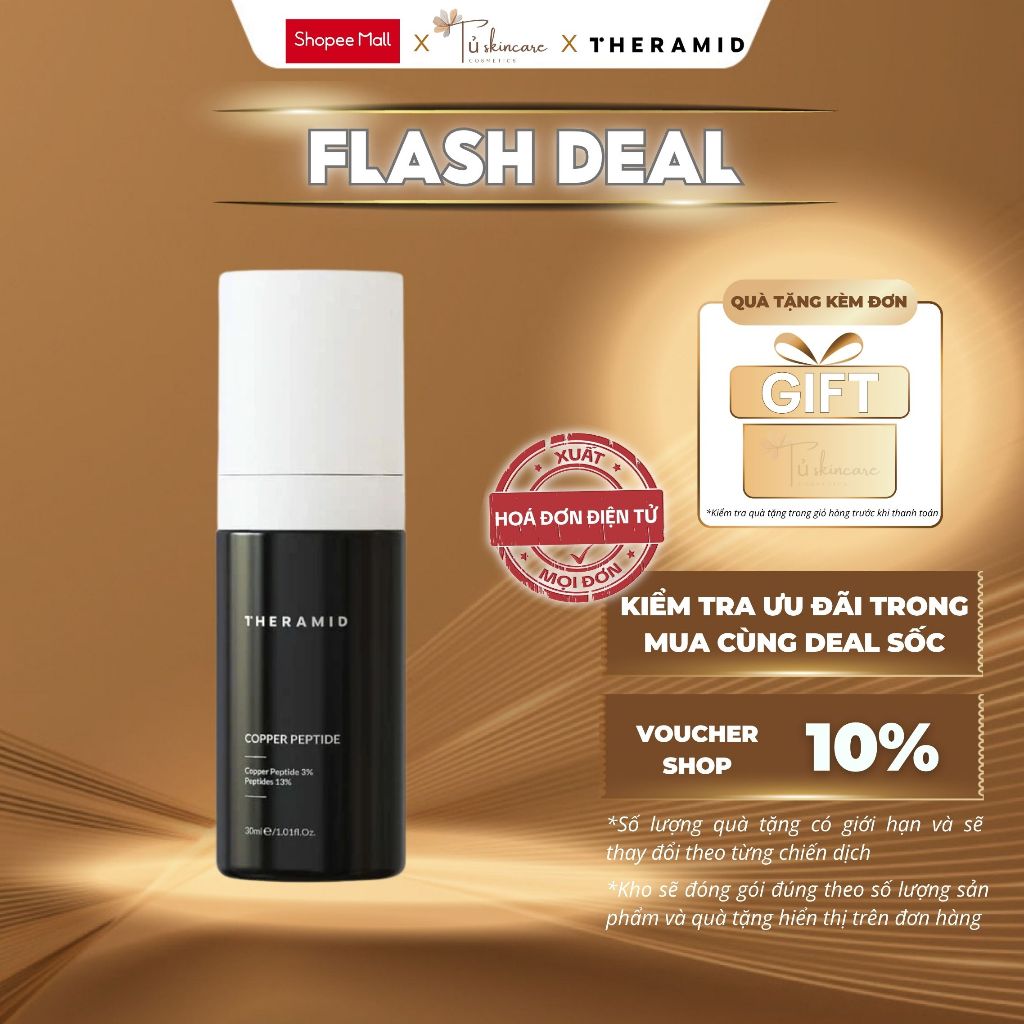 Seurm Chứa 3% Đồng Peptide Giúp Tái Tạo Và Phục Hồi Da Đa Tầng Theramid Copper Peptide