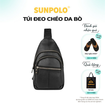 [ Xả kho ] Túi Đeo Chéo Nam Da Bò Cao Cấp SUNPOLO STU101