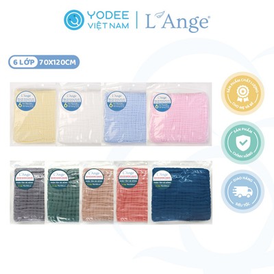 L'Ange Khăn tắm vải bông 6 lớp 70x120cm