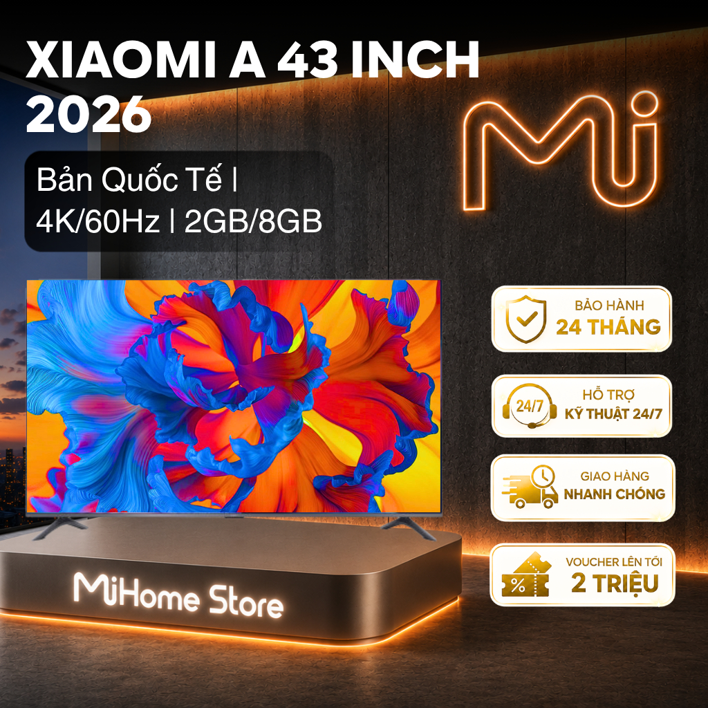 [Giao HN-BN-BG] Tivi Xiaomi A/ A Pro 43 inch | Google TV QLED 2026 | BH 2 năm