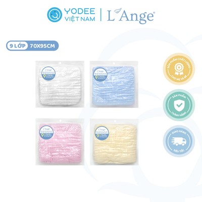 L’Ange Khăn tắm/Khăn quấn/Chăn đắp vải bông 9 lớp 70x95cm cho bé