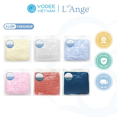 L’Ange Khăn tắm/Khăn quấn/Chăn đắp vải bông 9 lớp 70x120cm cho bé
