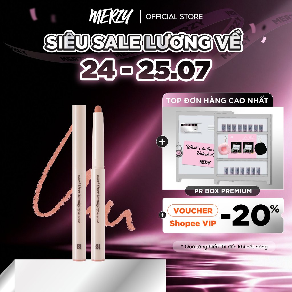 Chì Kẻ Viền Môi Merzy Mood Over Smudging Lip Pencil 0.9g