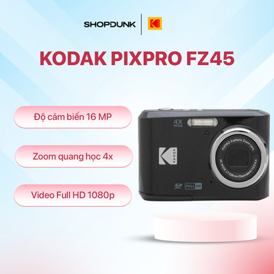 Máy Ảnh Compact KODAK PIXPRO FZ45 | 16.35MP Digital Camera | 4x Optical Zoom | Hàng Chính Hãng