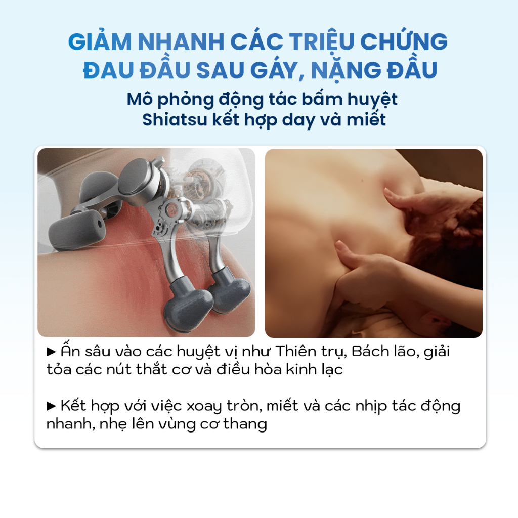 Máy Đấm Bóp Cổ Vai Gáy BUMAS M9 Max - Máy Massage Cổ Vai Gáy Đấm Bóp Lưng Vai - Chườm Ấm Ánh Sáng Đỏ | BigBuy360 - bigbuy360.vn
