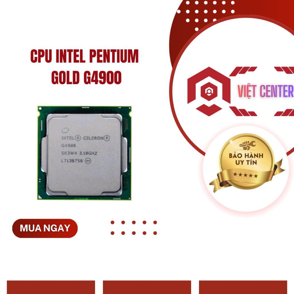 CPU Intel Pentium Gold G4900 3.1GHz Socket LGA1151 – Hàng Cũ Tháo Máy, Bảo Hành 1 Tháng.