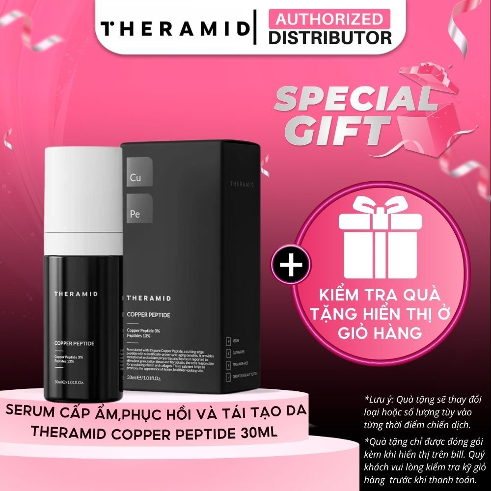 Serum đồng peptide 3% giúp lành thương, tăng sinh sau xâm lấn Theramid Copper Peptide