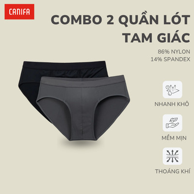 Combo 2 quần sịp tam giác nam CANIFA 8US25A007