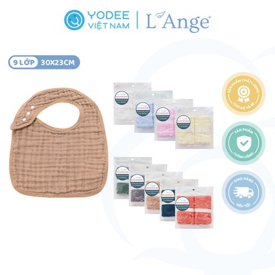 L’Ange Yếm hình vuông vải bông 9 lớp 30x23cm (set 2 cái)