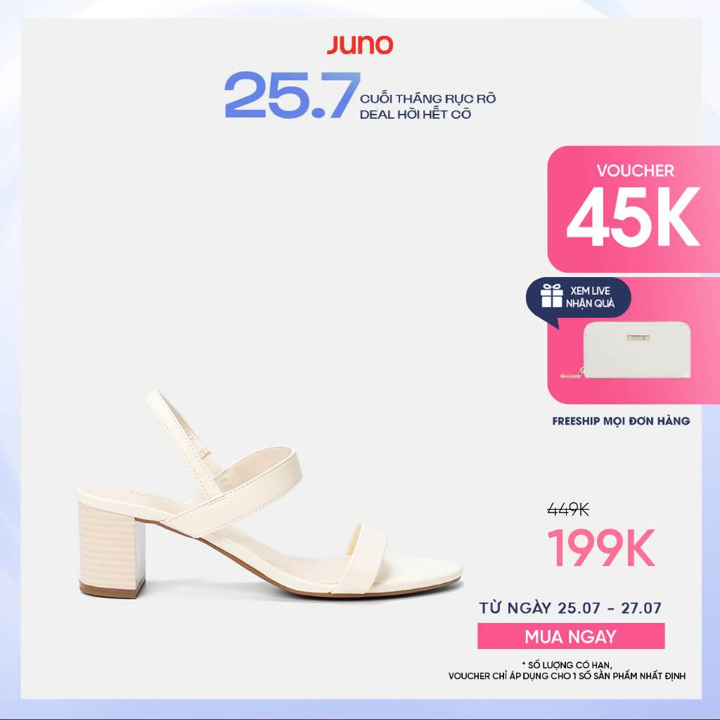 Giày Sandal Nữ 5cm Thời Trang JUNO Gót Vuông Basic SD05127