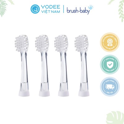 Brush-Baby Bộ 4 đầu bàn chải thay thế tiện dụng cho bàn chải điện BabySonic (18 - 36 tháng)