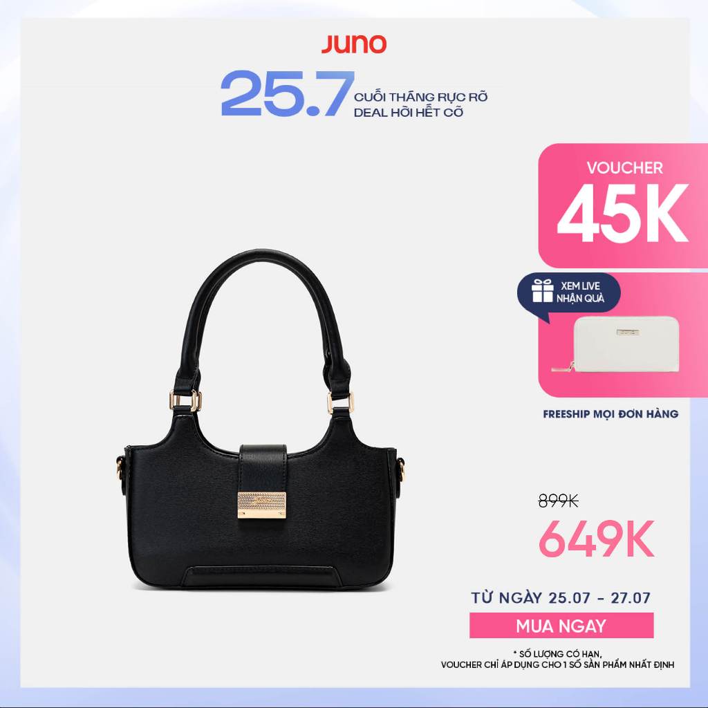 Túi Xách Nữ Thời Trang JUNO Cỡ Nhỏ Phối Khoá Trang Trí TXN903