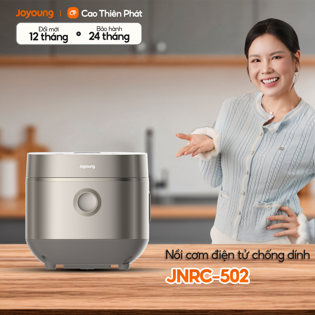 Nồi Cơm Điện Tử 1.8L Joyoung JNRC-502 | Chống Dính Tự Nhiên | Công Suất 860W