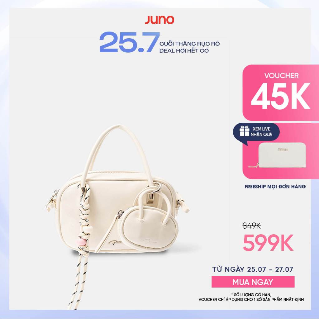 Túi Xách Nữ Thời Trang JUNO Cỡ Nhỏ Couple Bowling Bag TXN976