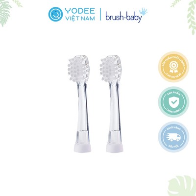 Brush-Baby Bộ 2 đầu bàn chải thay thế tiện dụng cho bàn chải điện BabySonic (0 - 18 tháng)