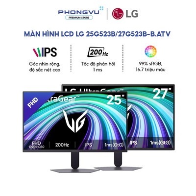 Màn Hình Gaming LG UltraGear 25"/27" FHD IPS 200Hz - 1ms, FreeSync Premium - Bảo Hành 24 Tháng