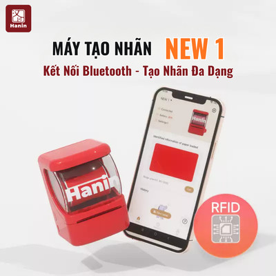 Máy In Nhãn NEW1 In Nhiệt Không Mực, In Tem Nhãn, In Sticker, Bluetooth In Từ Điện Thoại | Hanin