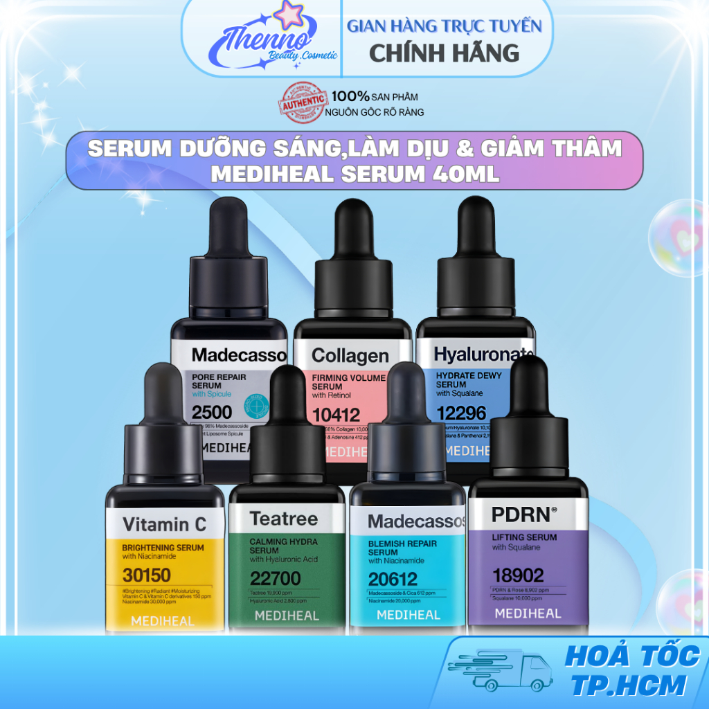 Serum Dưỡng Sáng,Làm Dịu & Giảm Thâm Mediheal Madecassoside Blemish/Vitamin C/Tee Tree/ Repair Serum