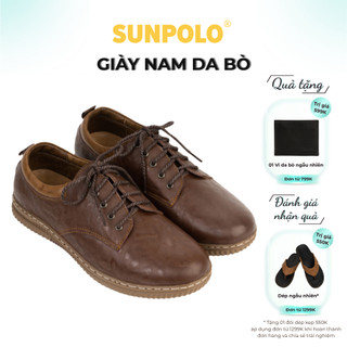Giày mọi nam da bò SUNPOLO CS6200