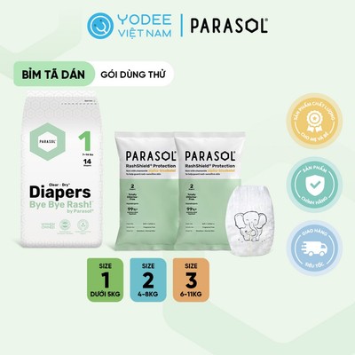 Parasol Tã/Bỉm Dán Sơ Sinh Gói Dùng Thử Cho Bé, Mỏng Nhẹ, Thấm Hút Tốt