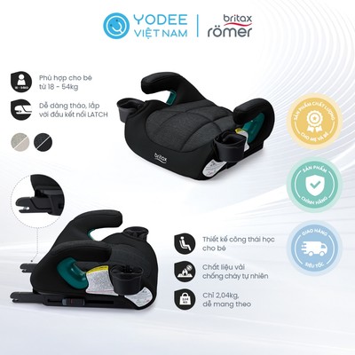 Britax Romer UpNGo Ghế Nâng Ngồi Ô Tô Cho Bé Từ 18 - 54kg