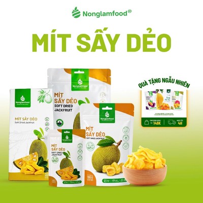 Mít Sấy Dẻo NONGLAMFOOD Loại 1 Dẻo Mềm Chuẩn Xuất Khẩu Trái Cây Sấy Đồ Ăn Vặt Lành Mạnh 45g - 200g