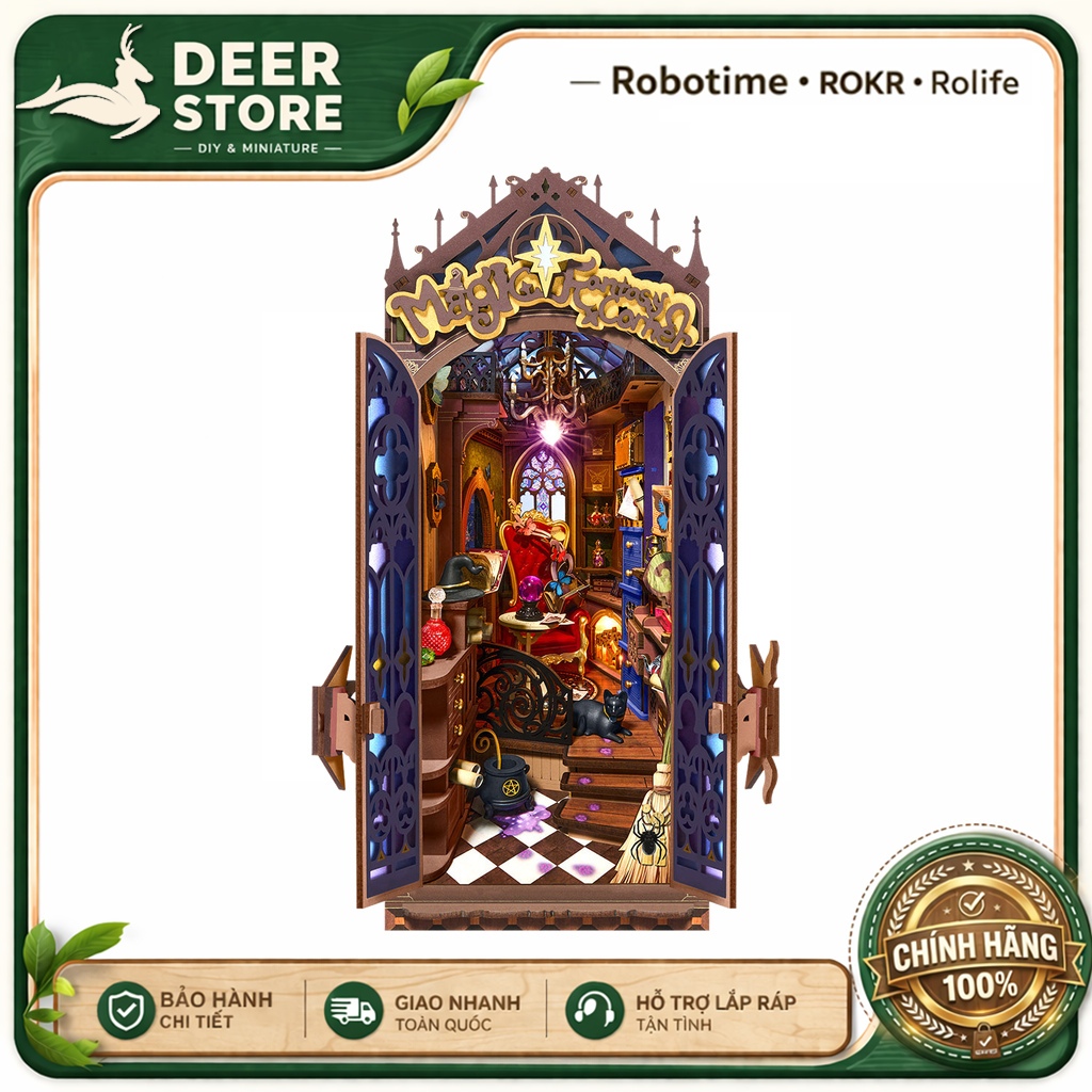 Mô hình Book Nook DIY Rolife Magic Fantasy Corner TGB14 – Góc phép thuật kỳ ảo DEER STORE