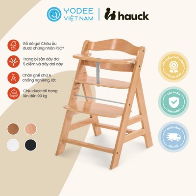 Hauck Alpha+ Ghế Ăn Dặm Bằng Gỗ Thiết Kế Công Thái Học Cho Bé