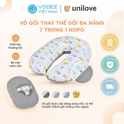Unilove Vỏ gối thay thế gối đa năng 7 trong 1 Hopo tiện lợi cho mẹ bầu và em bé