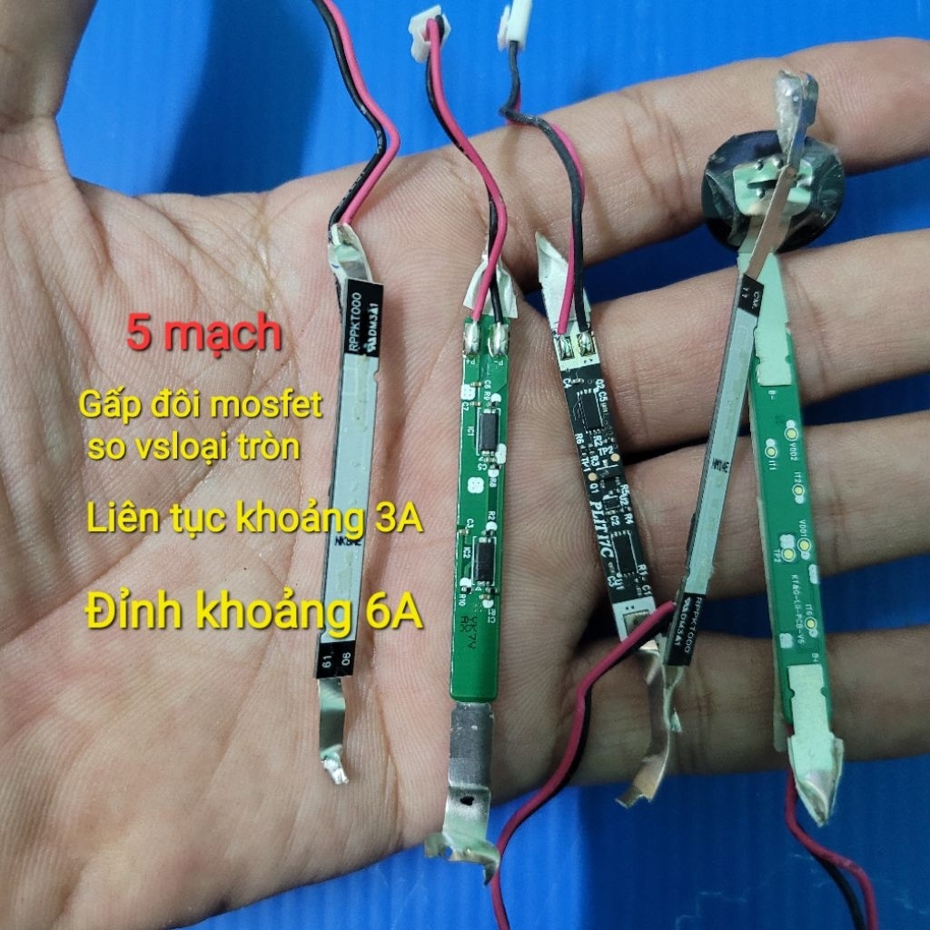 Combo mạch bảo vệ bms 1s cho pin 18650