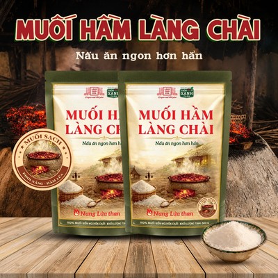 [Combo 2 Túi 500g] Muối hầm Làng Chài Xưa Nấu ăn ngon hơn Nung lửa than 100% muối biển nguyên chất